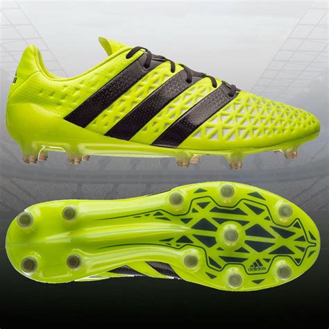 adidas ACE 16.1 Leather FG/AG Solar Yellow/Core Black/Silver 